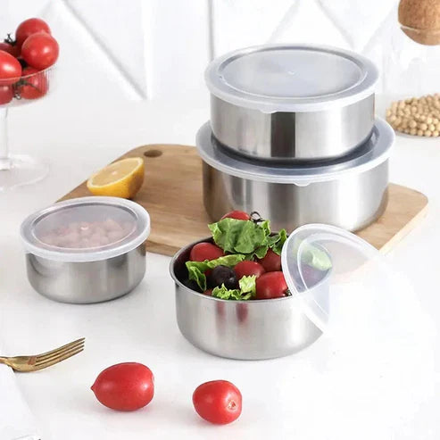 Stainless Steel Bowls (Pack of 5) | Food Storage, Cooking & Serving Bowls | Durable & Rust-Resistant Kitchen Set